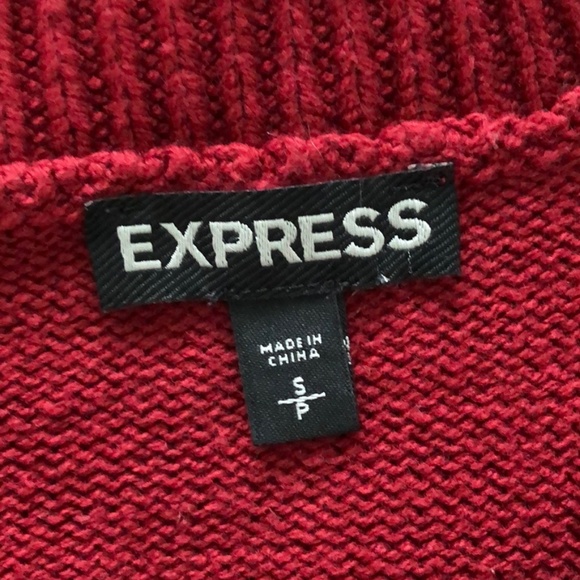 🌻 Express | Red Lace- Up Sweater - Picture 3 of 3